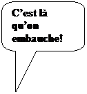 Rectangle  coins arrondis: Cest l quon  embauche!

