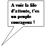 Rectangle: A voir la file dattente, tes un peuple courageux !
